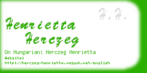 henrietta herczeg business card
